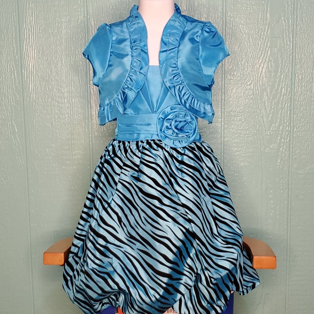 2 pieces set spaghetti straps tie back zip zebra